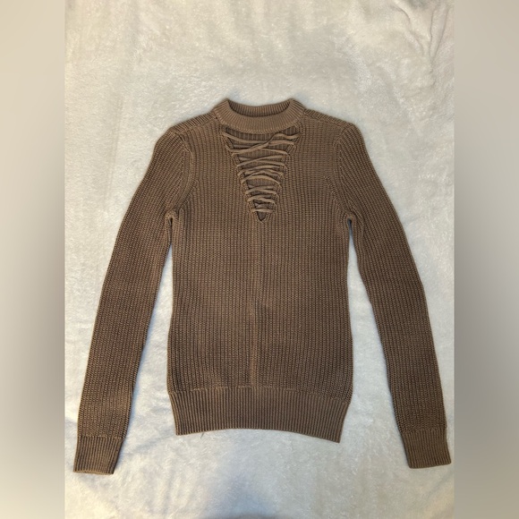 Guess waffle knitted cut out sweater - Picture 2 of 6
